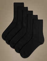 Marks and Spencer  5 Pair Pack Heavyweight Sumptuously Soft Ankle High Socks