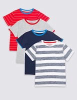 Marks and Spencer  4 Pack Short Sleeve Tops (3 Months - 7 Years)