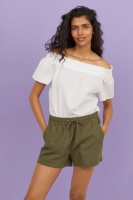 HM   Linen-blend shorts