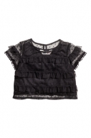 HM   Mesh frilled top