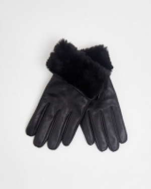 Gallery Faux Fur Trim Gloves