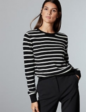 Pure Cashmere Striped Round Neck Jumper 115.00 €