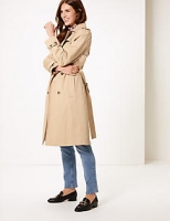 Marks and Spencer  Pure Cotton Longline Trench with Stormwear