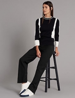 Marks and Spencer  Wool Blend Straight Leg Trousers