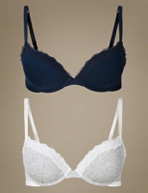 2 Pack Padded Plunge Bras A-DD 33.00 €