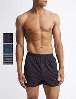 Marks and Spencer  3 Pack Pure Cotton Geometric Print Boxers