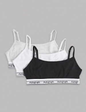 3 Pack Cotton Cropped Tops with Lycra (6-16 Years) 13.50&nbsp;&euro;