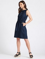 Marks and Spencer  Pure Linen Belted Tunic Dress