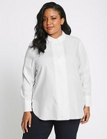 Marks and Spencer  CURVE Pure Cotton Long Sleeve Shirt
