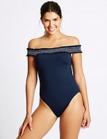 Marks and Spencer  Secret Slimming Stitched Bardot Swimsuit