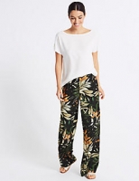 Marks and Spencer  Floral Print Wide Leg Trousers