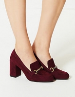 Marks and Spencer  Block Heel Trim Loafers