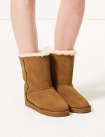 Marks and Spencer  Suede Fur Slipper Boots
