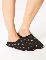 Marks and Spencer  Heart Print Mule Slippers