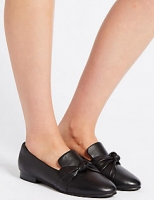Marks and Spencer  Wide Fit Leather Knot Pumps
