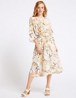 Marks and Spencer  PETITE Floral Print Tunic Midi Dress