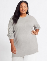 Marks and Spencer  CURVE Textured Round Neck Jumper