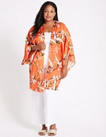 Marks and Spencer  CURVE Floral Print 3/4 Sleeve Kimono Top