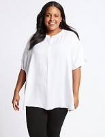Marks and Spencer  CURVE Round Neck Half Sleeve Blouse