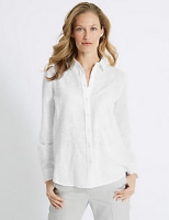 Marks and Spencer  Pure Cotton Embroidered Long Sleeve Shirt