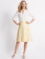 Marks and Spencer  Pure Cotton Broderie A-Line Midi Skirt