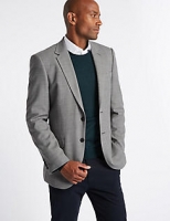 Marks and Spencer  Grey Textured Regular Fit Jacket