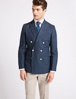 Marks and Spencer  Pure Linen Tailored Fit Striped Jacket