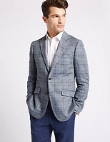 Marks and Spencer  Pure Linen Tailored Fit Checked Jacket