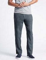 Marks and Spencer  Regular Fit Linen Rich Trousers