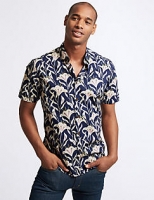 Marks and Spencer  Slim Fit Batik Floral Print Shirt