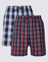 Marks and Spencer  2 Pack Pure Cotton Pyjama Shorts