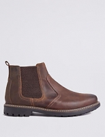 Marks and Spencer  Leather Pull-on Chelsea Boots