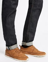 Marks and Spencer  Leather Stitch Detail Lace-up Trainers