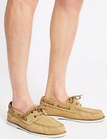 Marks and Spencer  Suede Lace-up Boat Shoes with Freshfeet