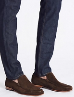 Marks and Spencer  Suede Slip-on Loafers with Stain Resistance