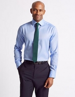 Marks and Spencer  2in Longer Pure Cotton Tailored Fit Shirt