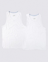 Marks and Spencer  2 Pack 4-Way Stretch Cotton Vests with StayNEW