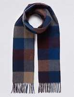 Marks and Spencer  Pure Merino Wool Checked Scarf