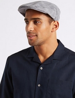 Marks and Spencer  Cotton Rich Windowpane Flat Cap