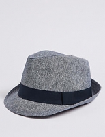 Marks and Spencer  Linen Blend Trilby Hat