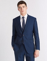 Marks and Spencer  Blue Striped Tailored Fit Wool Suit