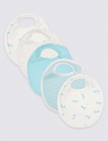 Marks and Spencer  5 Pack Pure Cotton Round Bibs