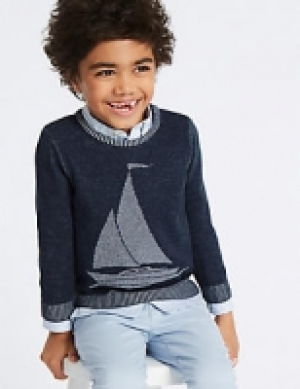 Pure Cotton Knitted Jumper (3 Months - 7 Years) 15.00 €