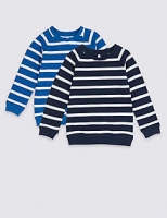 Marks and Spencer  2 Pack Striped Sweatshirts (3 Months - 7 Years)