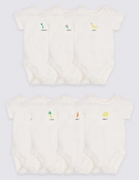 Marks and Spencer  7 Pack Days of the Week Pure Cotton Fruit Bodysuits