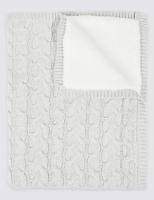 Marks and Spencer  Pure Cotton Cable Knitted Shawl