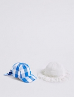 Marks and Spencer  Kids 2 Pack Summer Hats (3 Months - 6 Years)