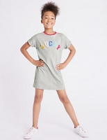 Marks and Spencer  Cotton T-Shirt Dress with Stretch (3-16 Years)