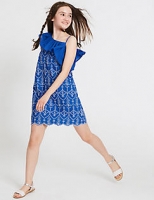 Marks and Spencer  Pure Cotton Broderie Dress (3-16 Years)