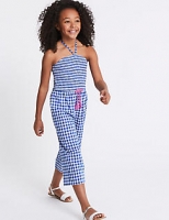 Marks and Spencer  Gingham Pure Cotton Jumpsuit (3-16 Years)